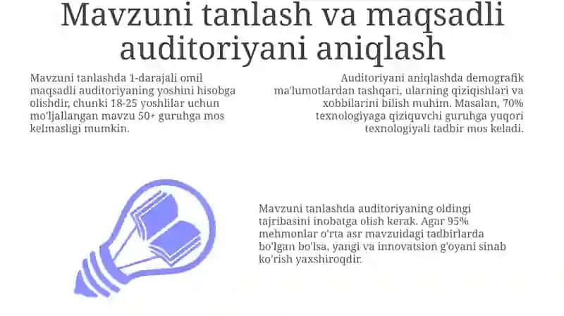 Tematik kechalar va ekskursiyalar uchun ssenariylarni tayyorlash 3