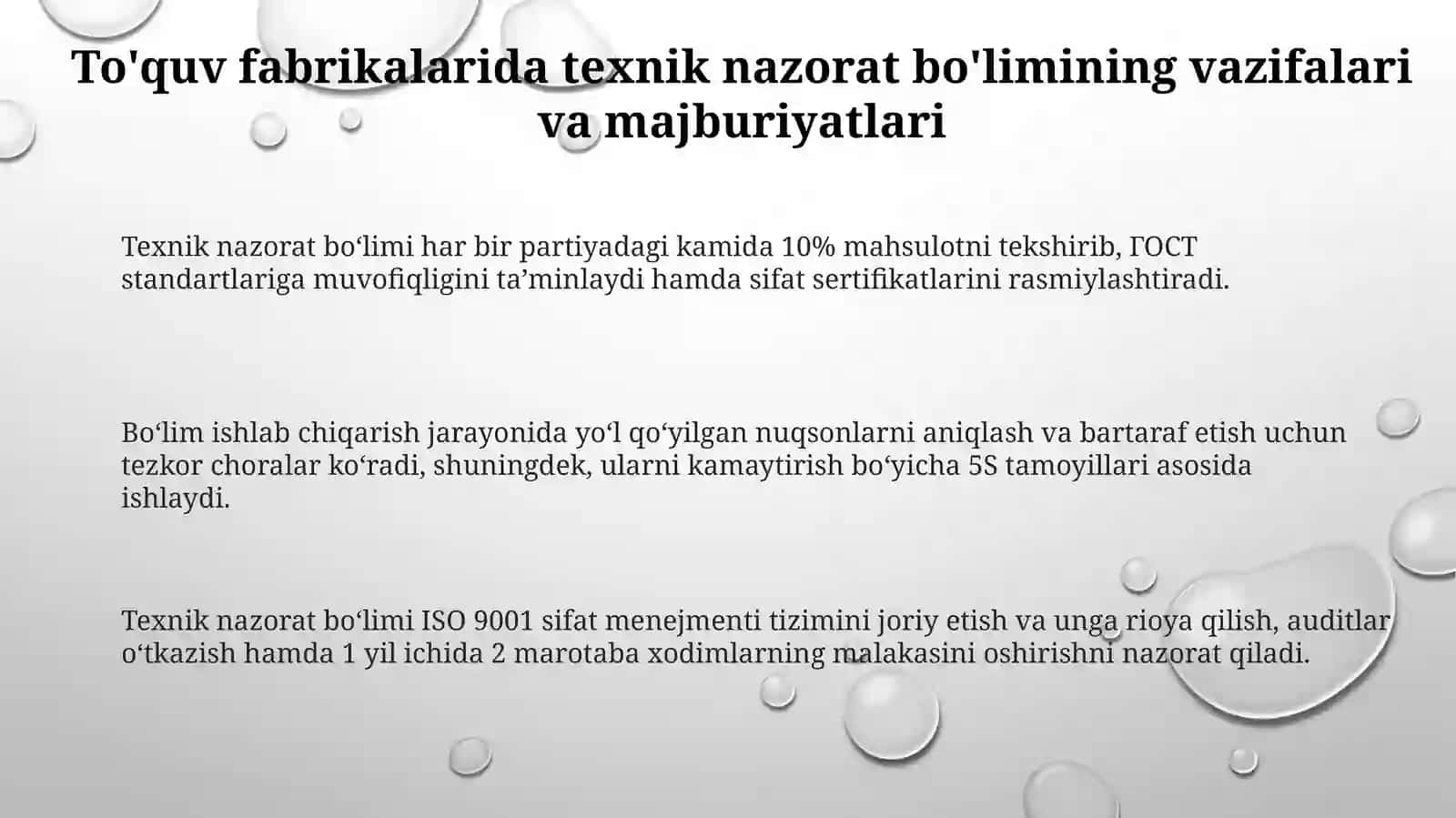 Trikotaj korxonalarining texnik nazorat bo‘limi 3