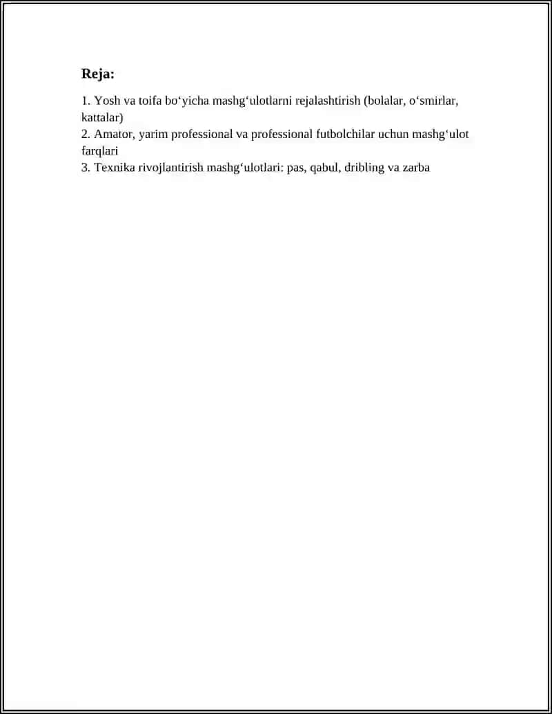 Yosh va toifa bo‘yicha mashg‘ulotlarni rejalashtirish 3