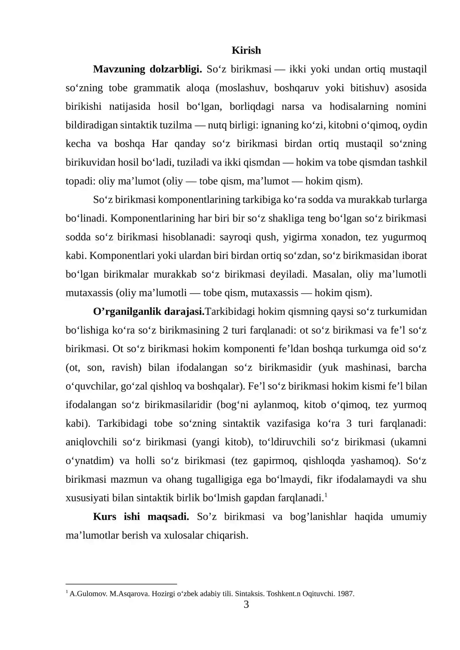 Birikma tarkibidagi so’zlarning aloqa turlari 3