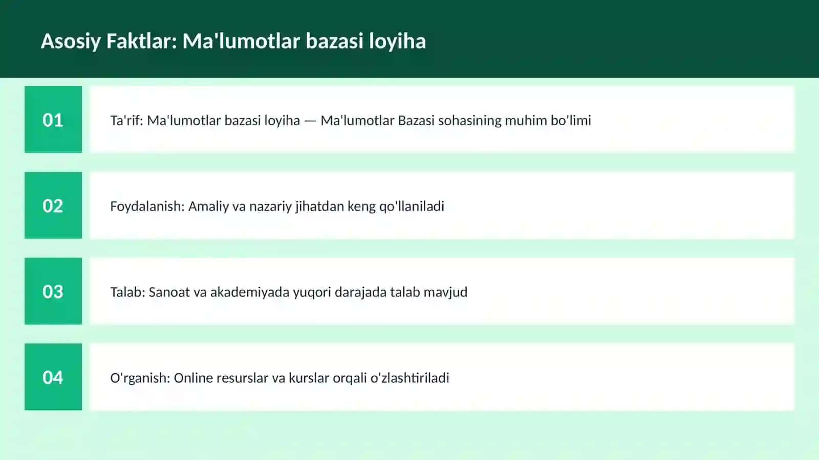 DASTURLASH | MA'LUMOTLAR BAZASI 3