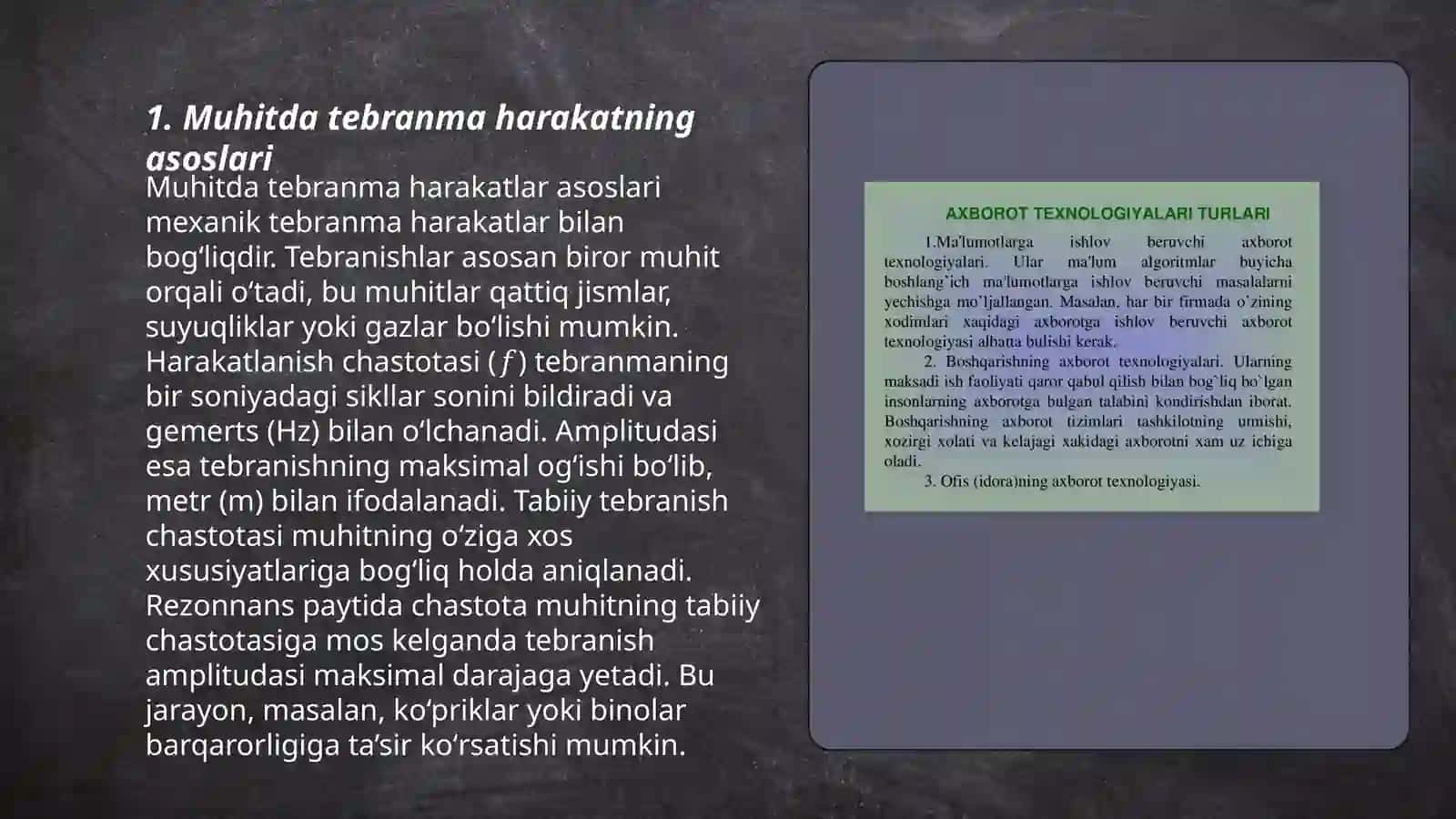 Muhitda tebranma harakat 3