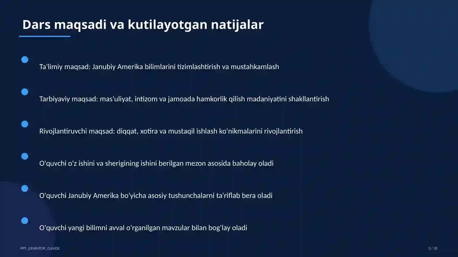 Janubiy Amerika (7-sinf) 3
