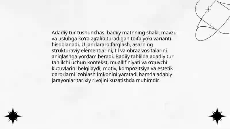 Badiiy tahlilda adadiy tur va janrga xos xususiyatlar 3