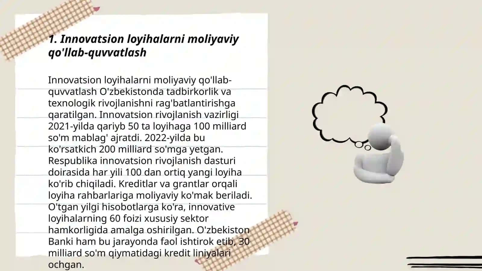 Innovatsion loyihalarni moliyaviy qo'llab-quvvatlash 3