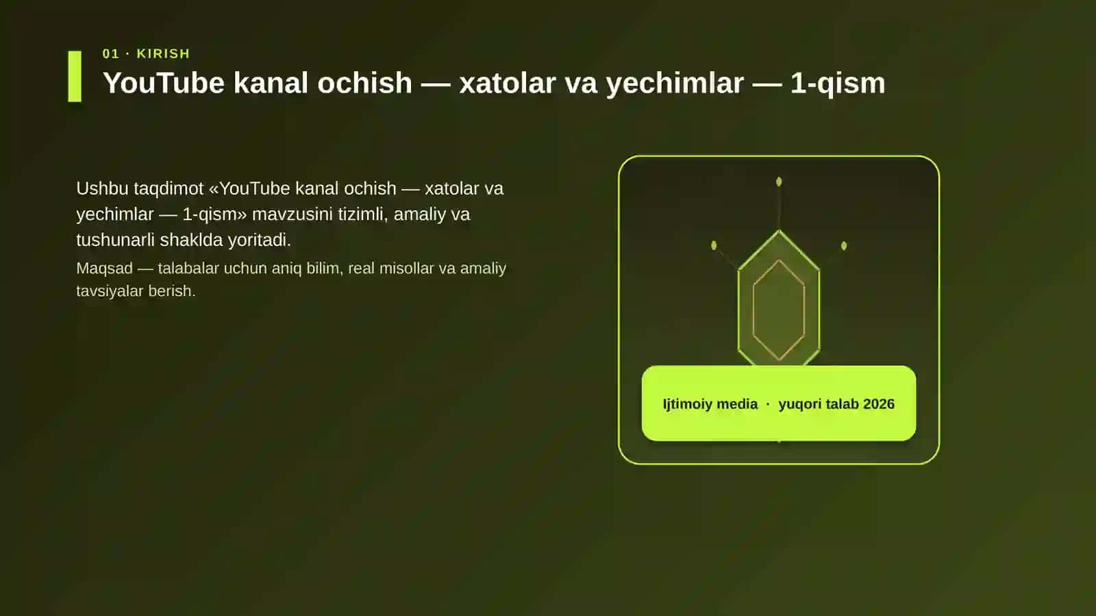 YouTube kanal ochish — xatolar va yechimlar — 1-qism 3