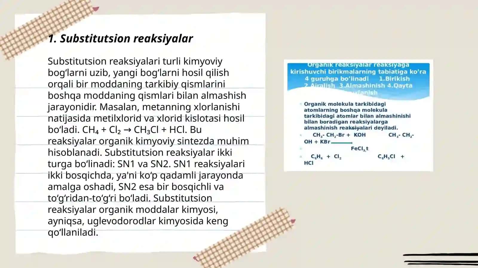 Organik reaksiyalarning turlari 3