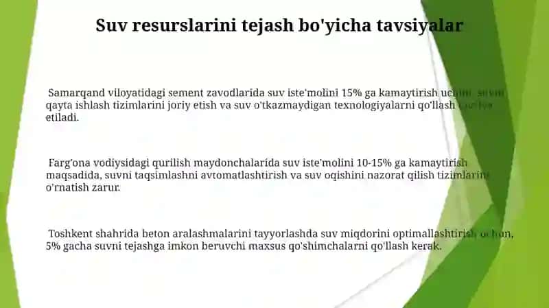 Beton tayyorlash uchun suvga qo'yiladigan talablar 3