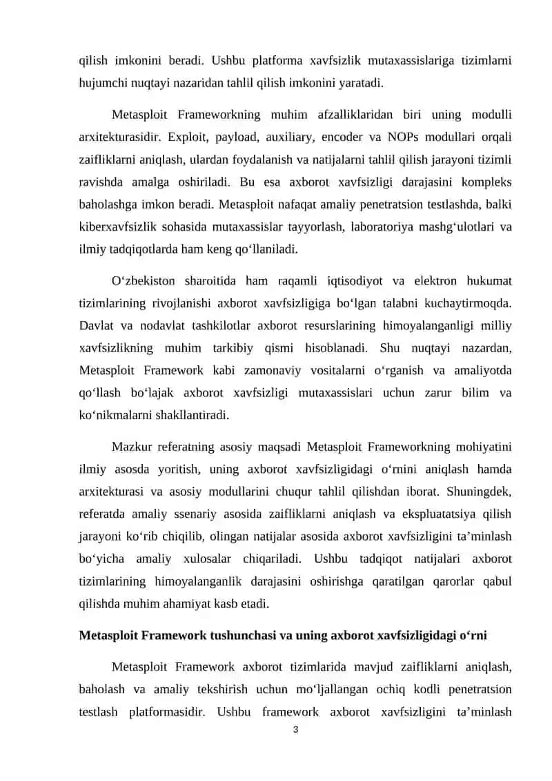METASPLOITLAR TAHLILI 3
