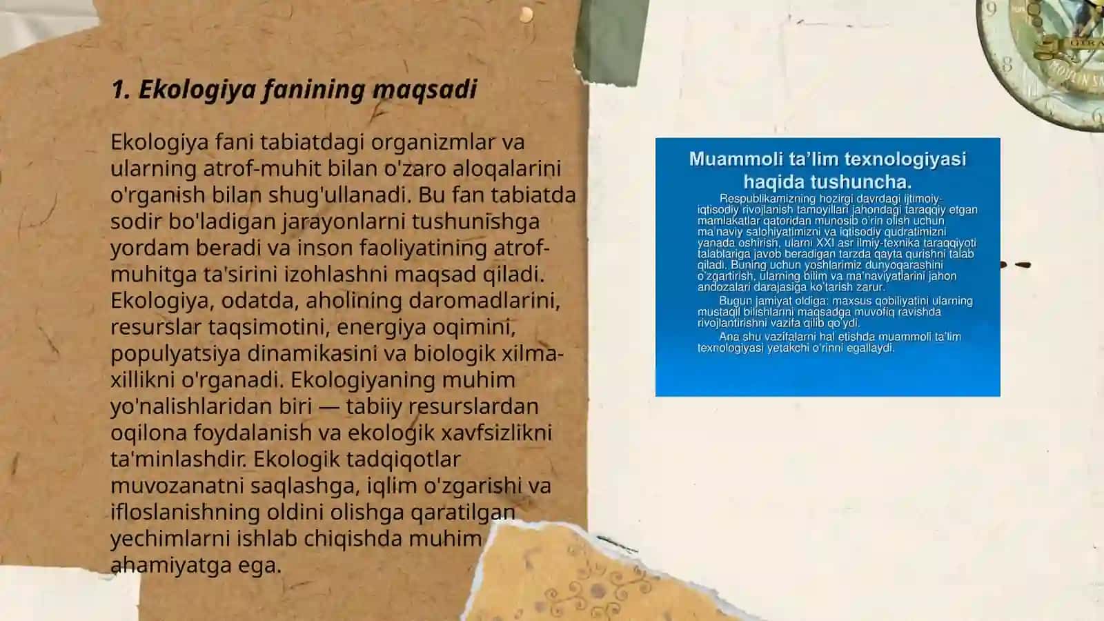 Ekologiya fani maqsadi, vazifalari va ahamiyati 3