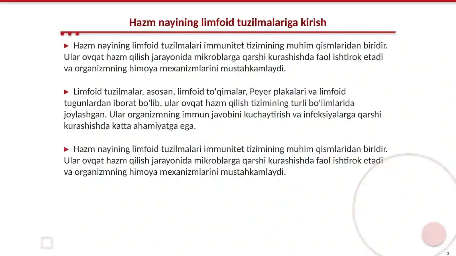Hazm nayining limfoid tuzilmalari 3
