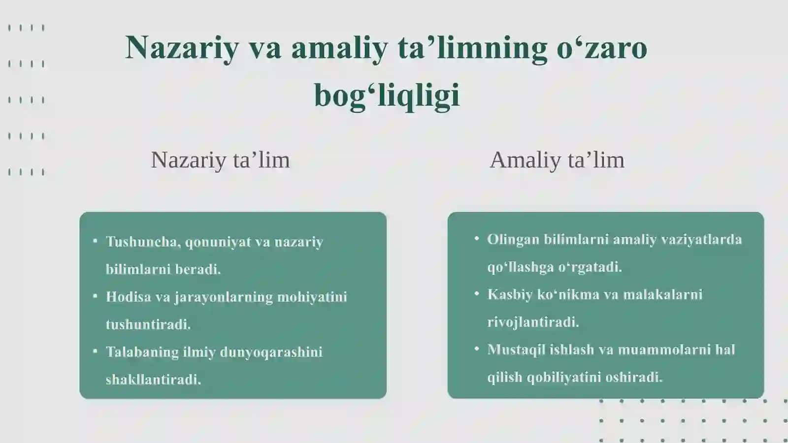 Oliy va o‘rta maxsus ta’lim tizimida nazariy va amaliy fanlarni o‘qitish 3