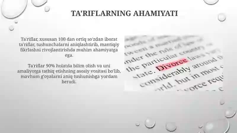 Ta'riflar 3