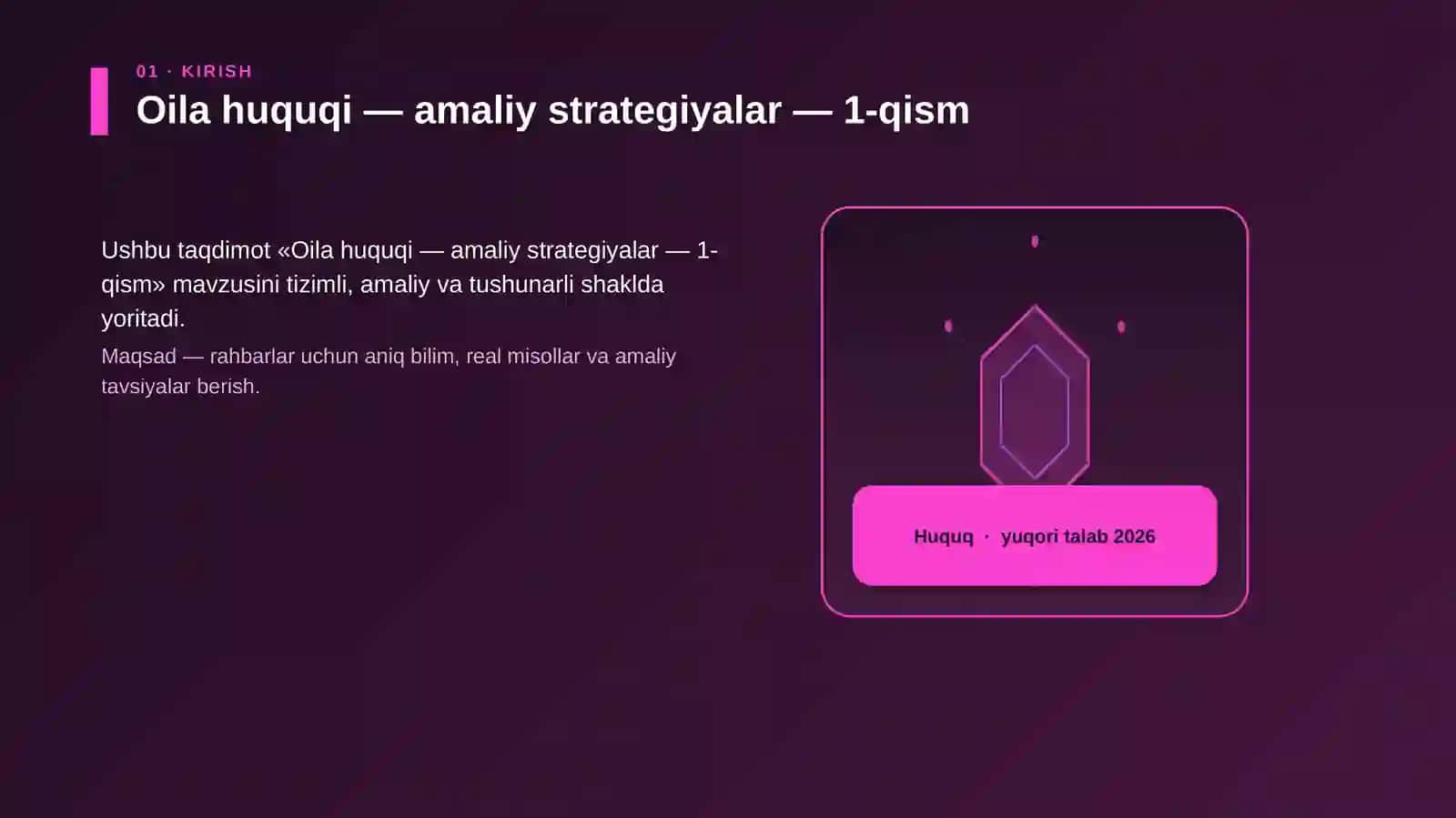 Oila huquqi — amaliy strategiyalar — 1-qism 3