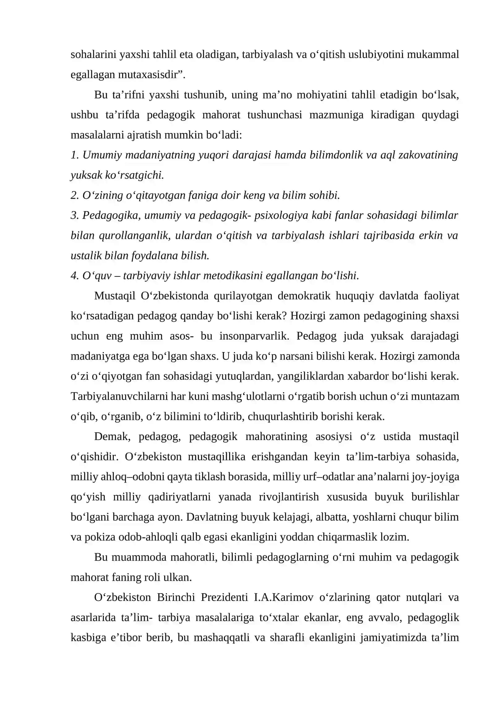 Tarbiyachining pedagogik maxorati 3