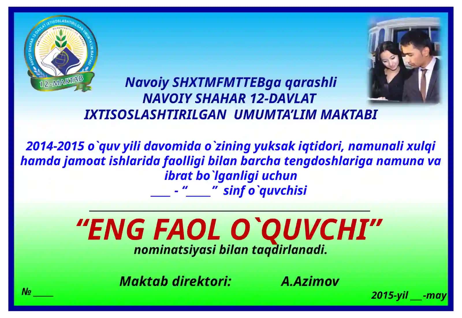 “ENG ORASTA QIZ” 3
