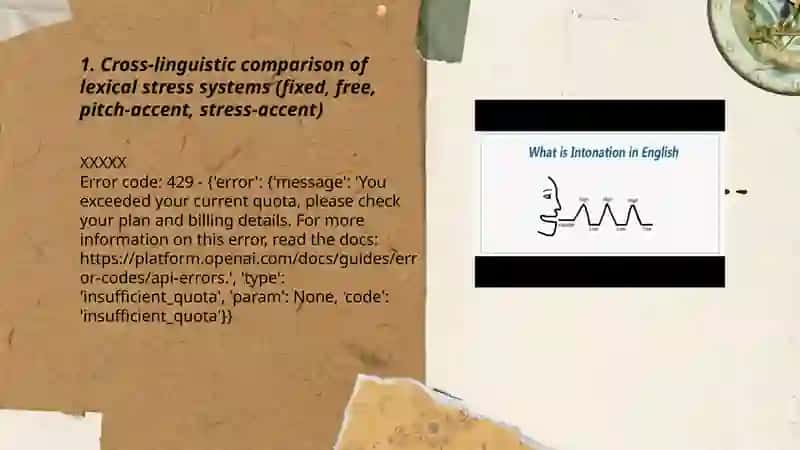 Stress and Intonation Patterns:A Comparative View 3