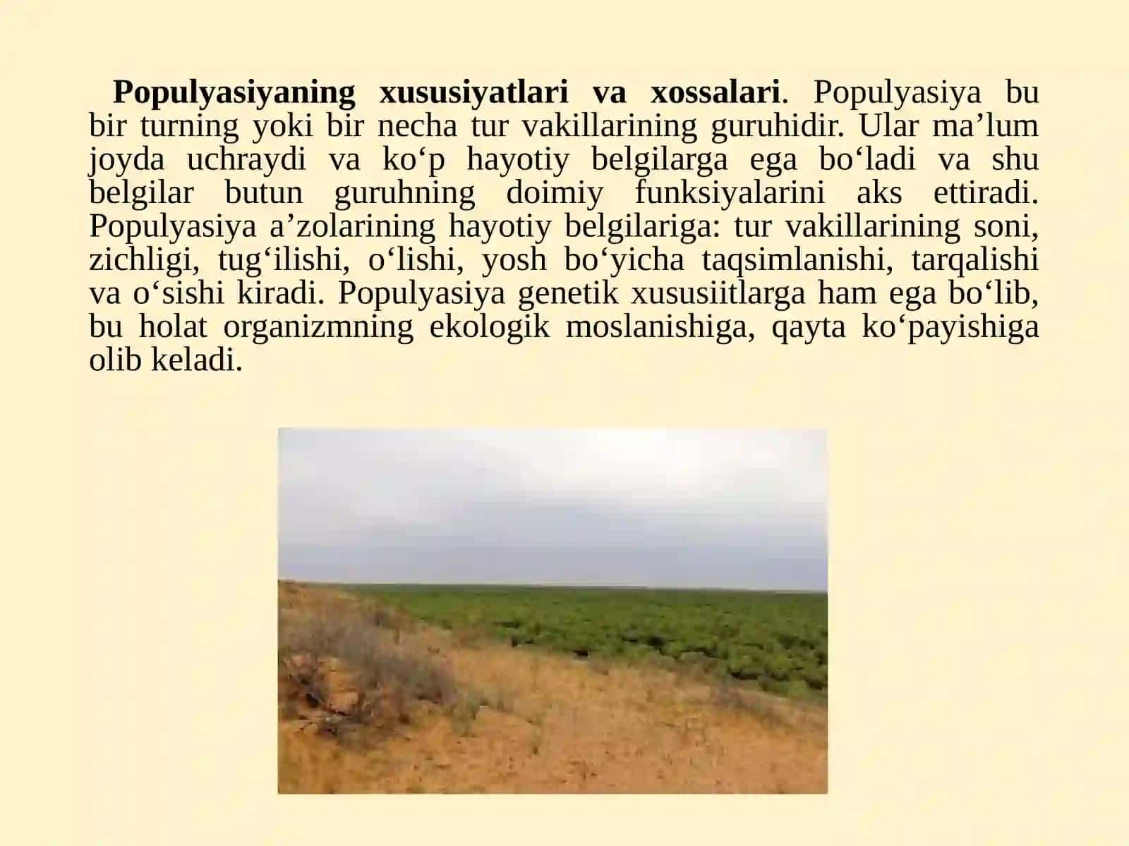 Tabiatda dorivor oʻsimliklarning populyatsiyasi 3