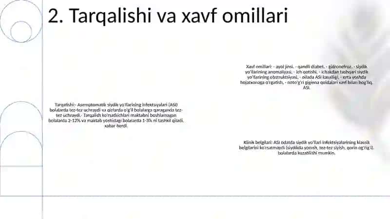 Bolalarda Belgilarsiz Istima Chiqishi 3