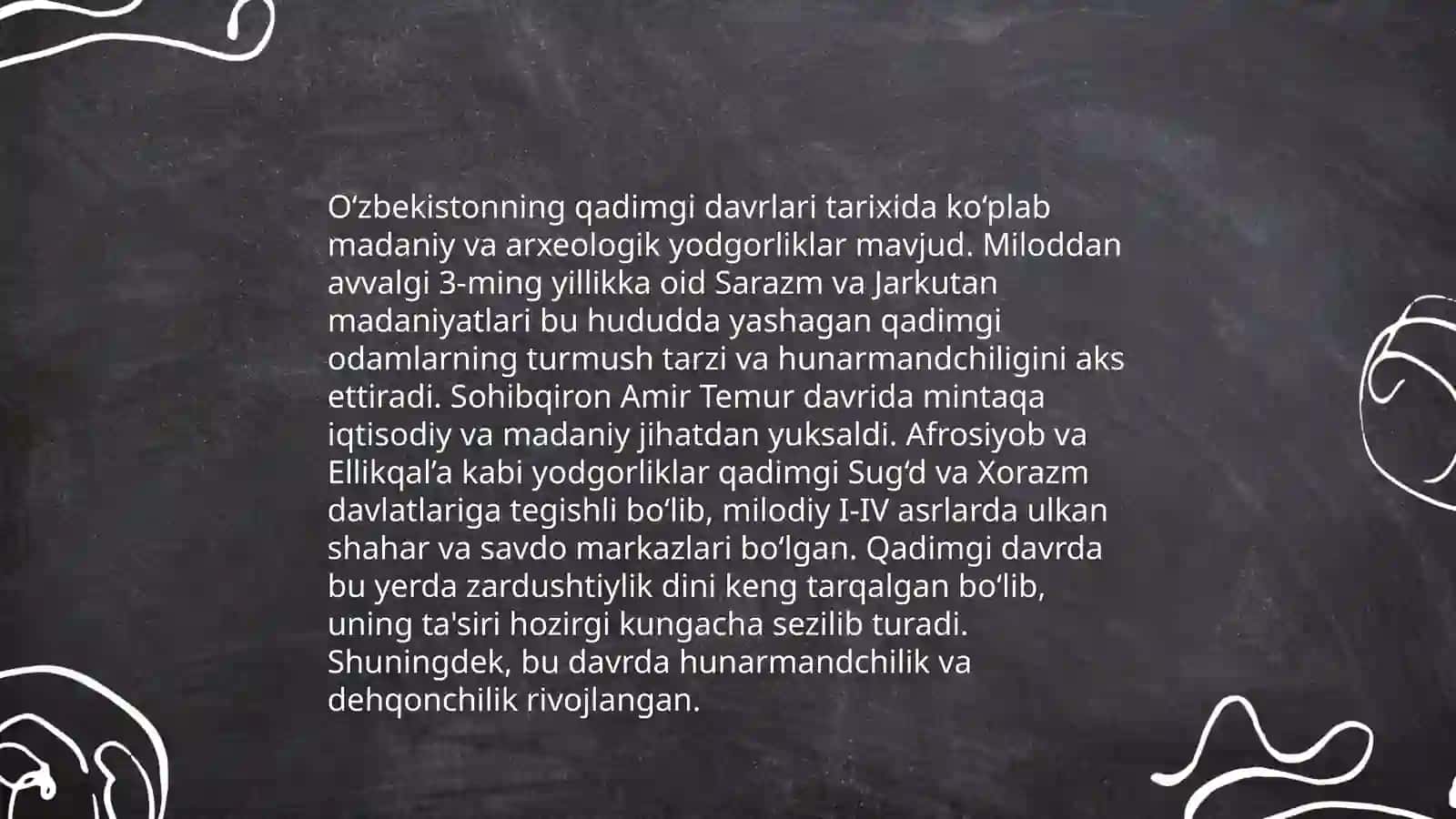 O'zbekistonning Eng Qadimgi Davr Madaniyat va San'ati 3