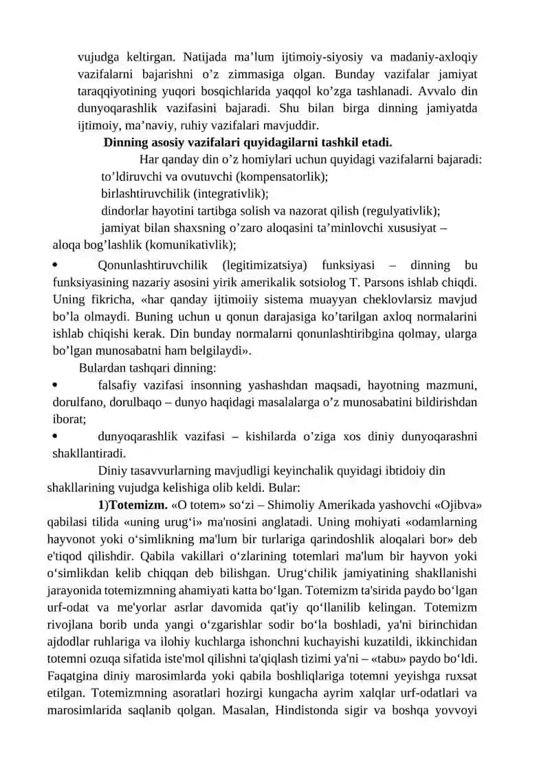 MAVZU. DIN IJTIMOIY MADANIYAT HODISA SIFATIDAGI AHAMIYATI 3