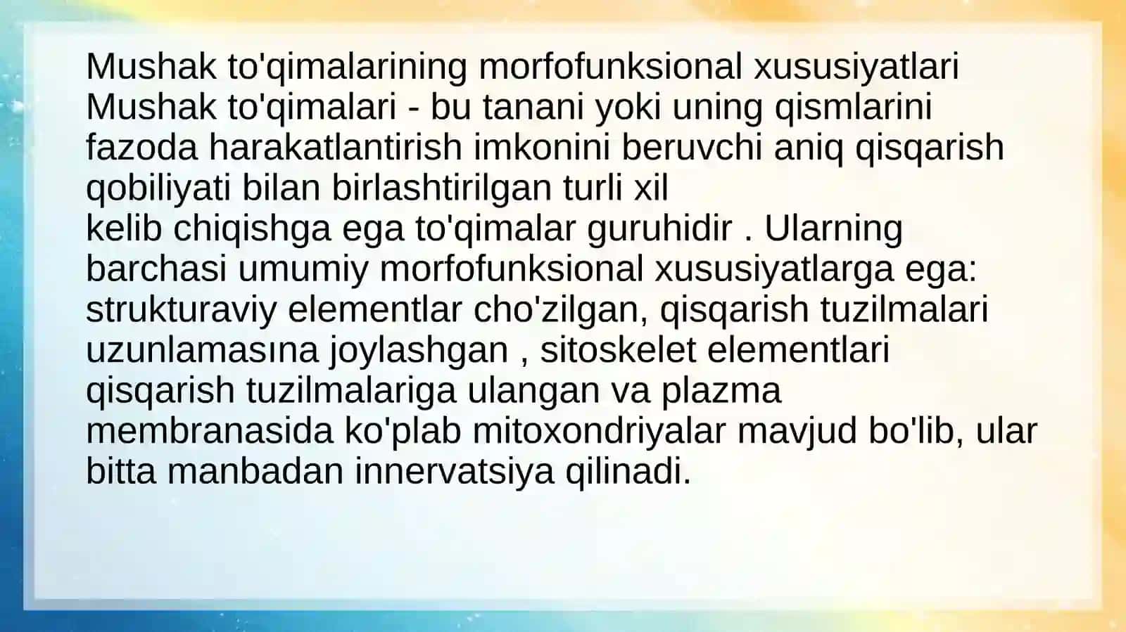 Mushak to'qimasi gistologiyasi 3