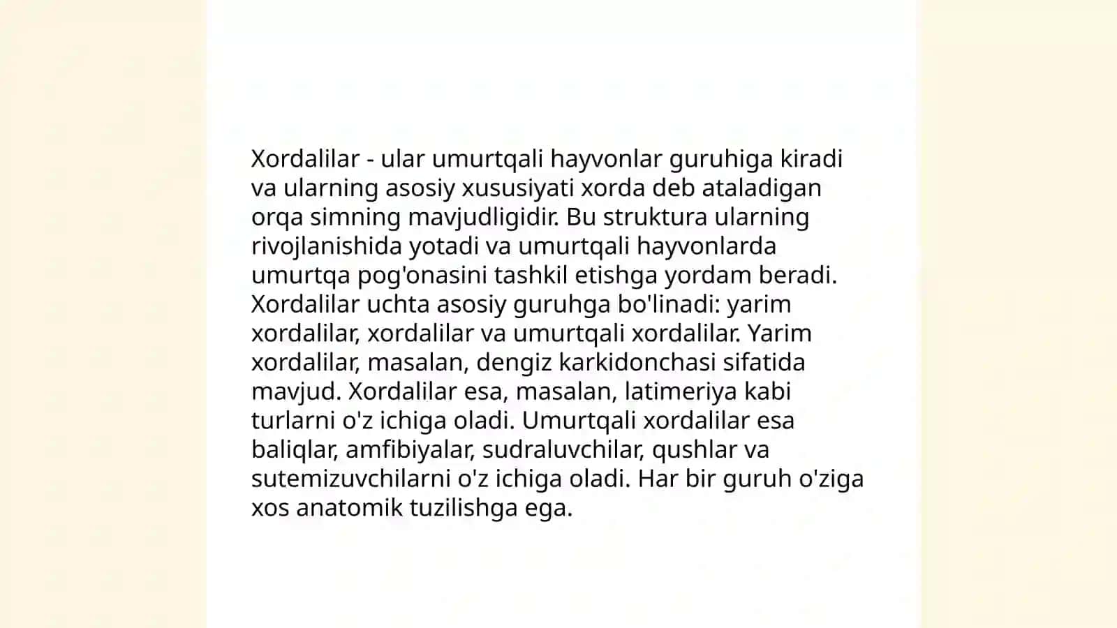 Xordalilarning muhim belgilari va ularning biologik ahamiyati 3