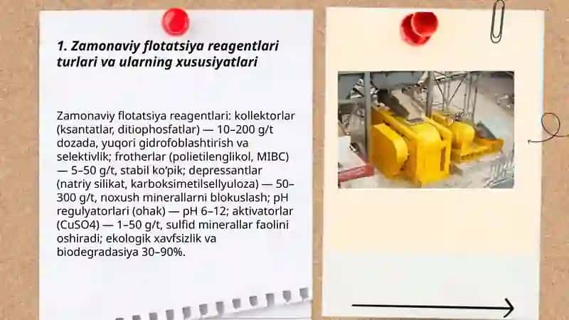 Rudalarni boyitishda zamonaviy flotatsiya reagentlari va ularning samaradorligi 3