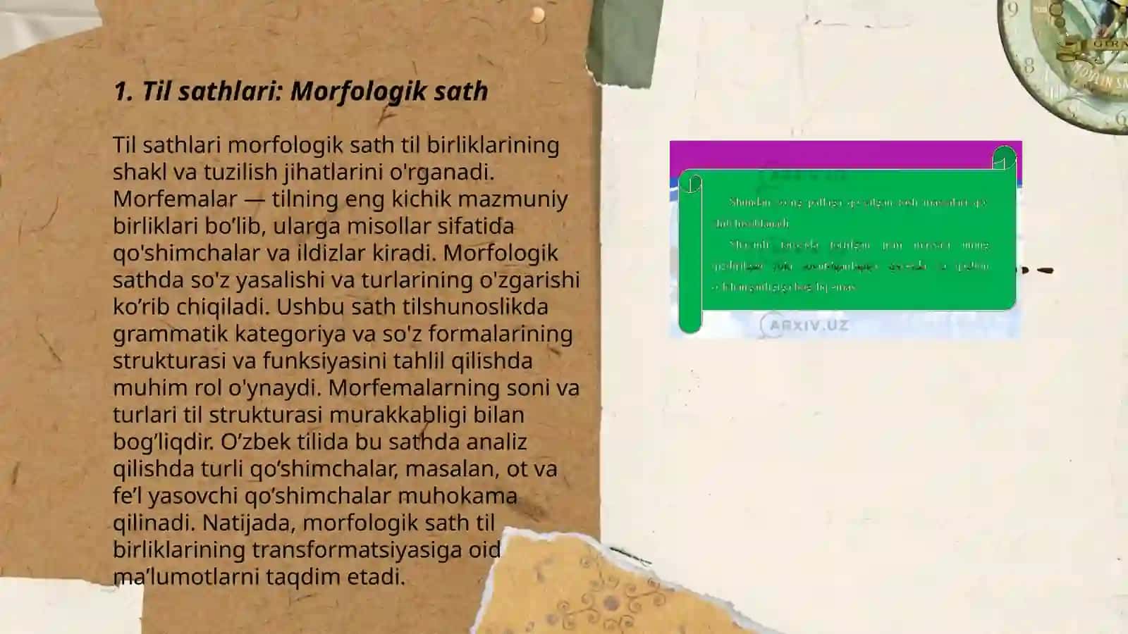 Til sathlari birliklari va fonetik fonologik sath 3