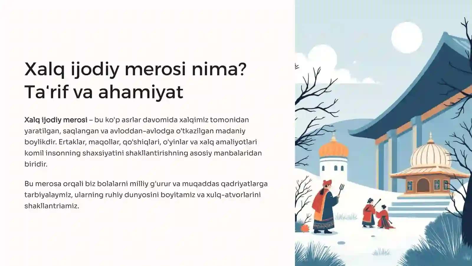 Komil inson tarbiyasida xalq ijodiy merosining tutgan oʻrni 3