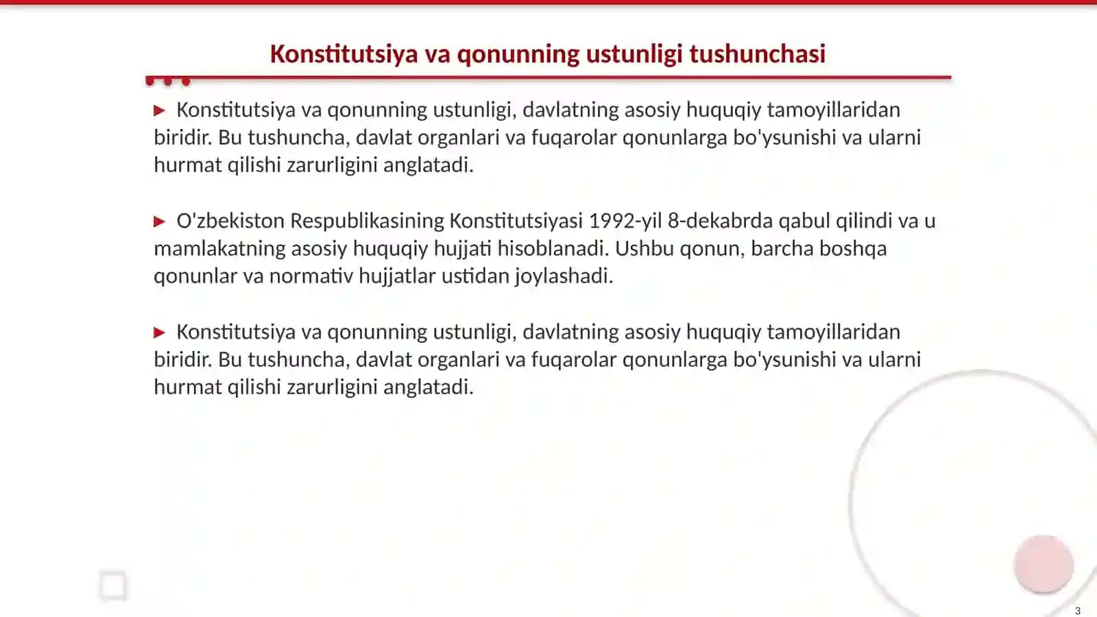 Konstitutsiya va qonunning ustunligi tushunchasi 3