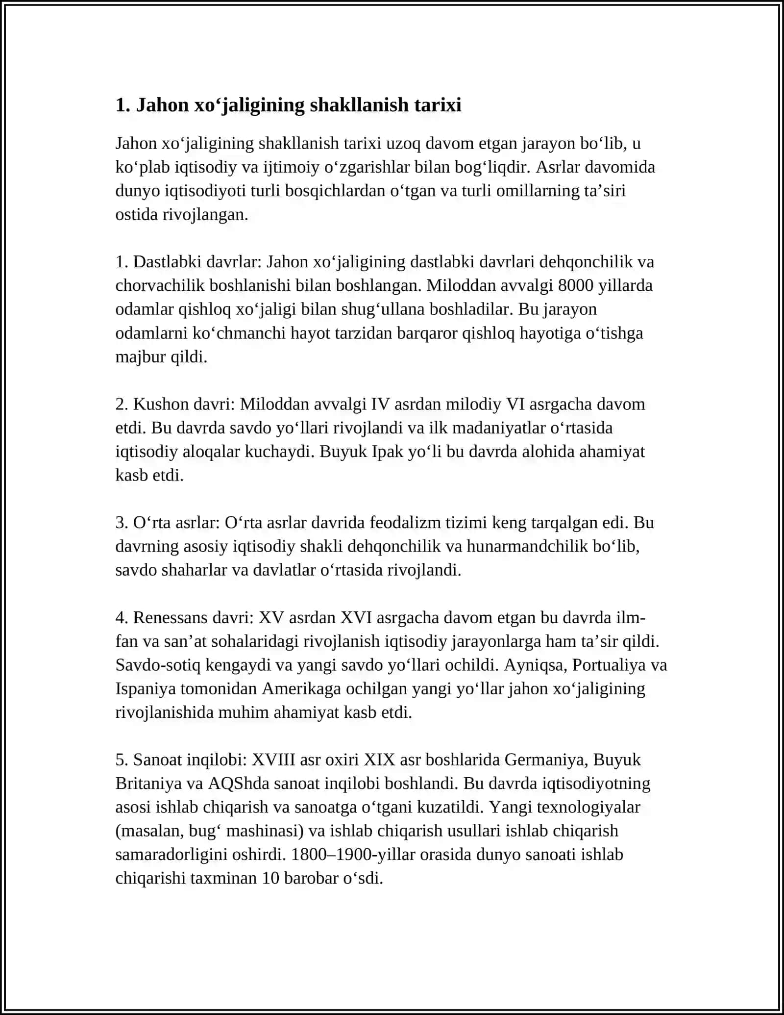 JAHON XÖJALIGI VA UNING EVOLYUTSIYASI 3
