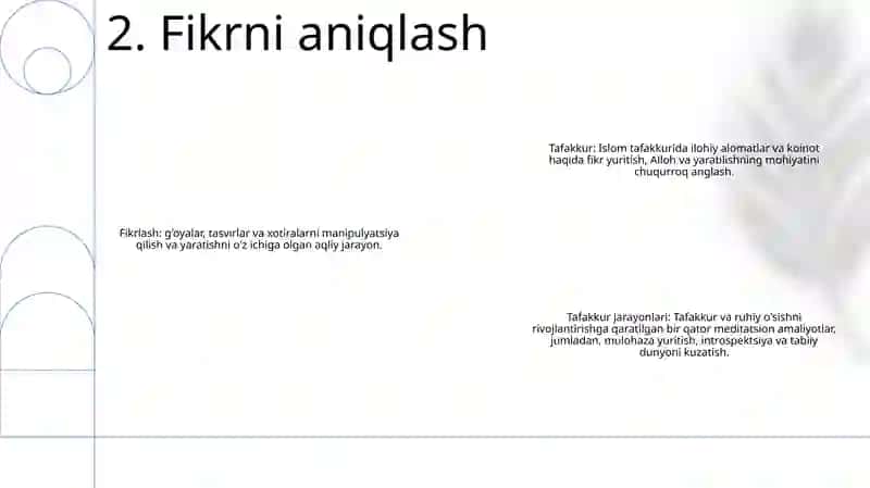 Tafakkur Tushunchasi. Tafakkur Jarayonlari 3