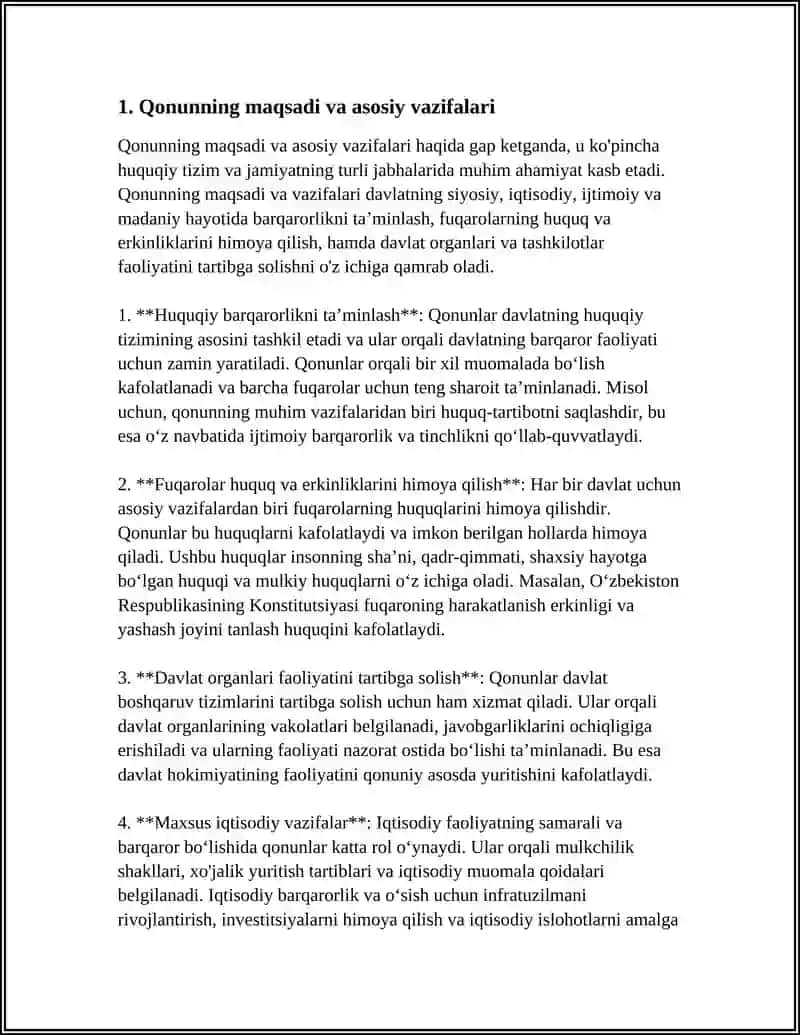 OʻZBEKISTON RESPUBLIKASI HAYVONOT DUNYOSINI MUHOFAZA QILISH TOʻGʻRISIDAGI QONUN REFERAT 3