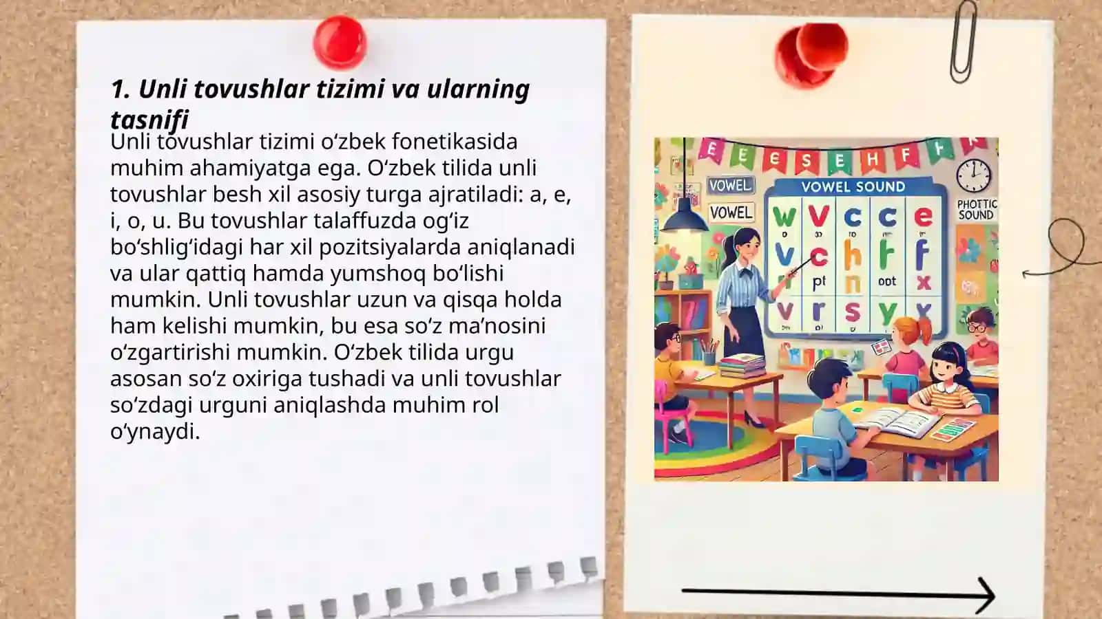 Unli tovushlarni o'rganishda orfografik mashqlarni tashkil etish 3
