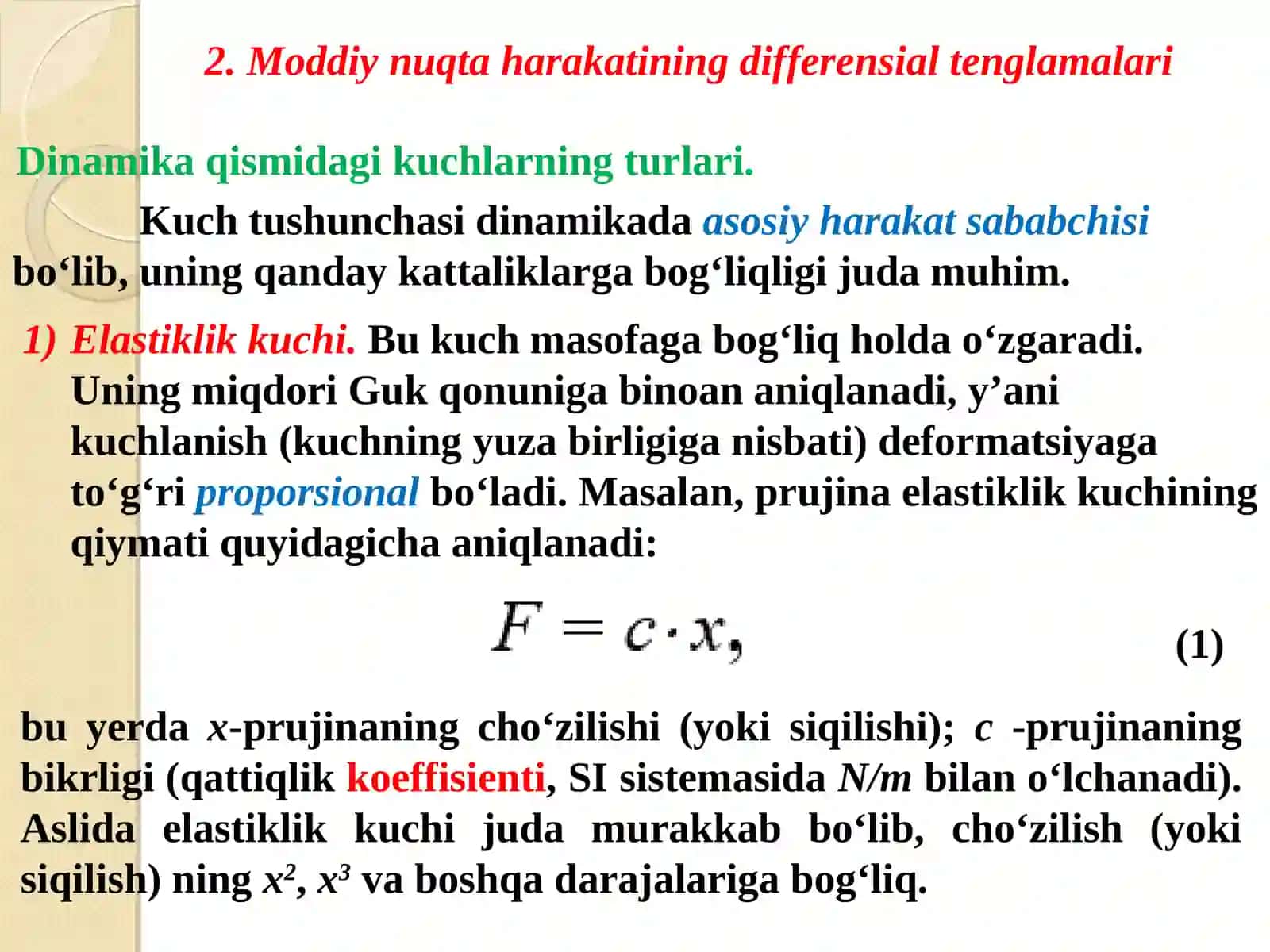 QATTIQ JISM HARAKATI MODDIY NUQTA DINAMIKASI 3
