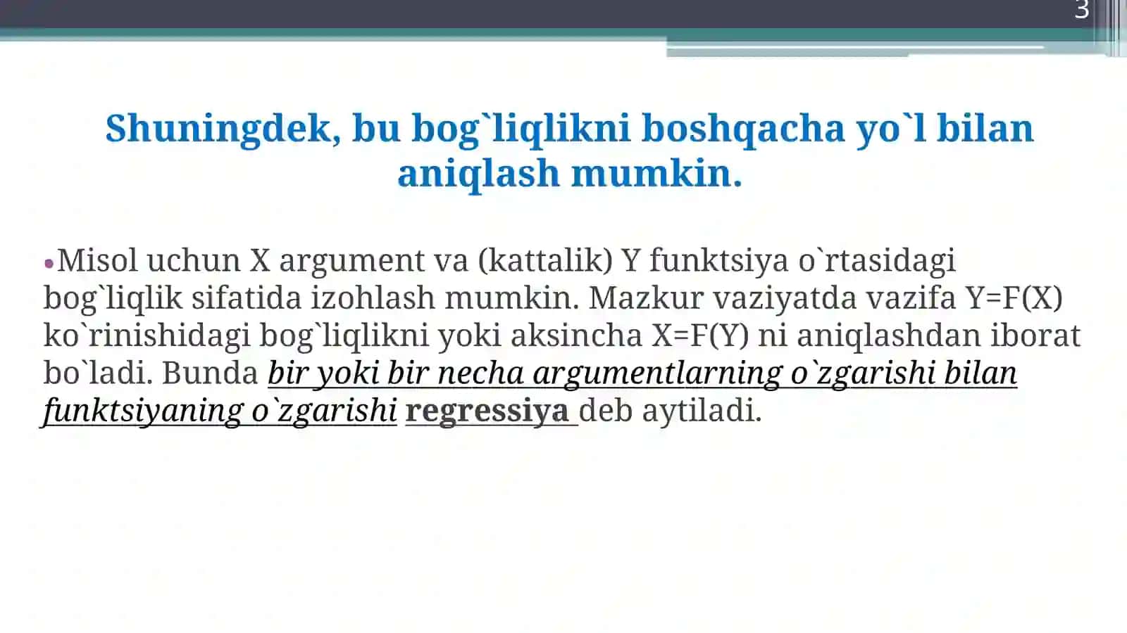 Regression tahlil 3
