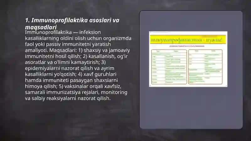 Immunoprofilaktika. Vaksina va zardoblar 3