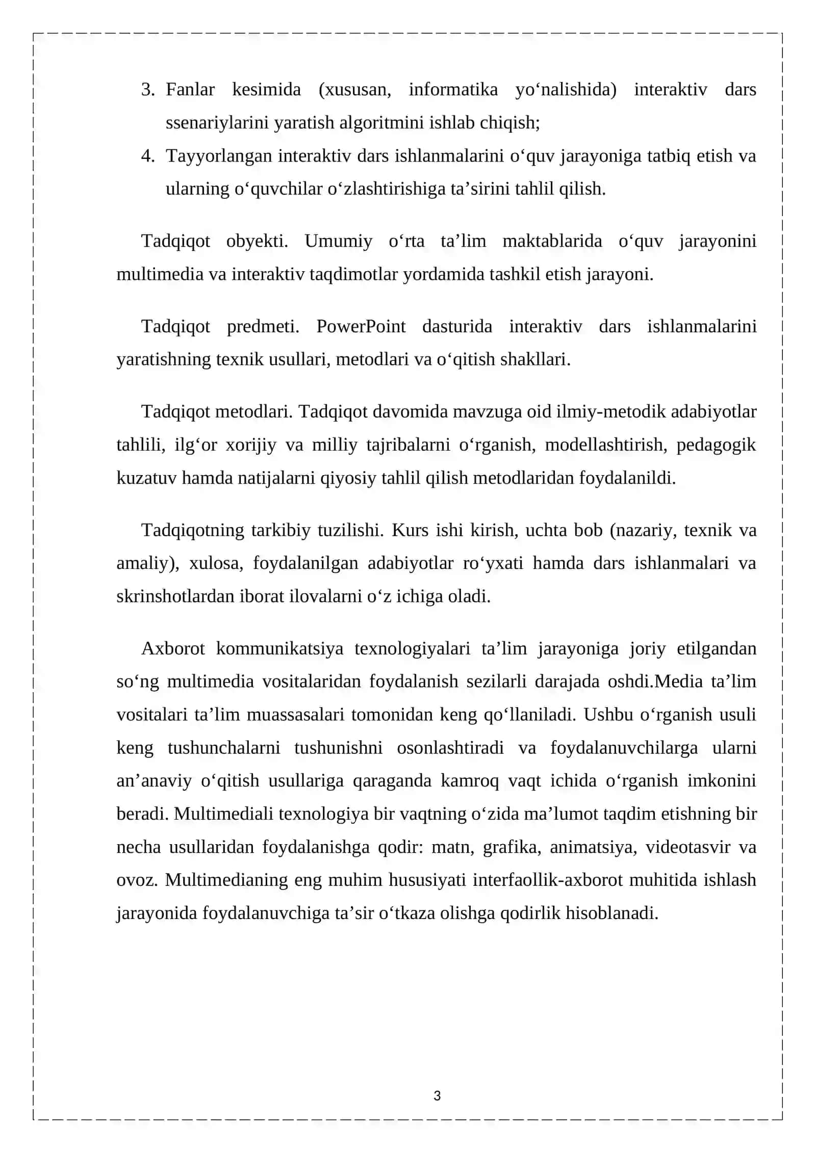 POWERPOINT ASOSIDA INTERAKTIV DARS ISHLANMASI TAYYORLASH 3