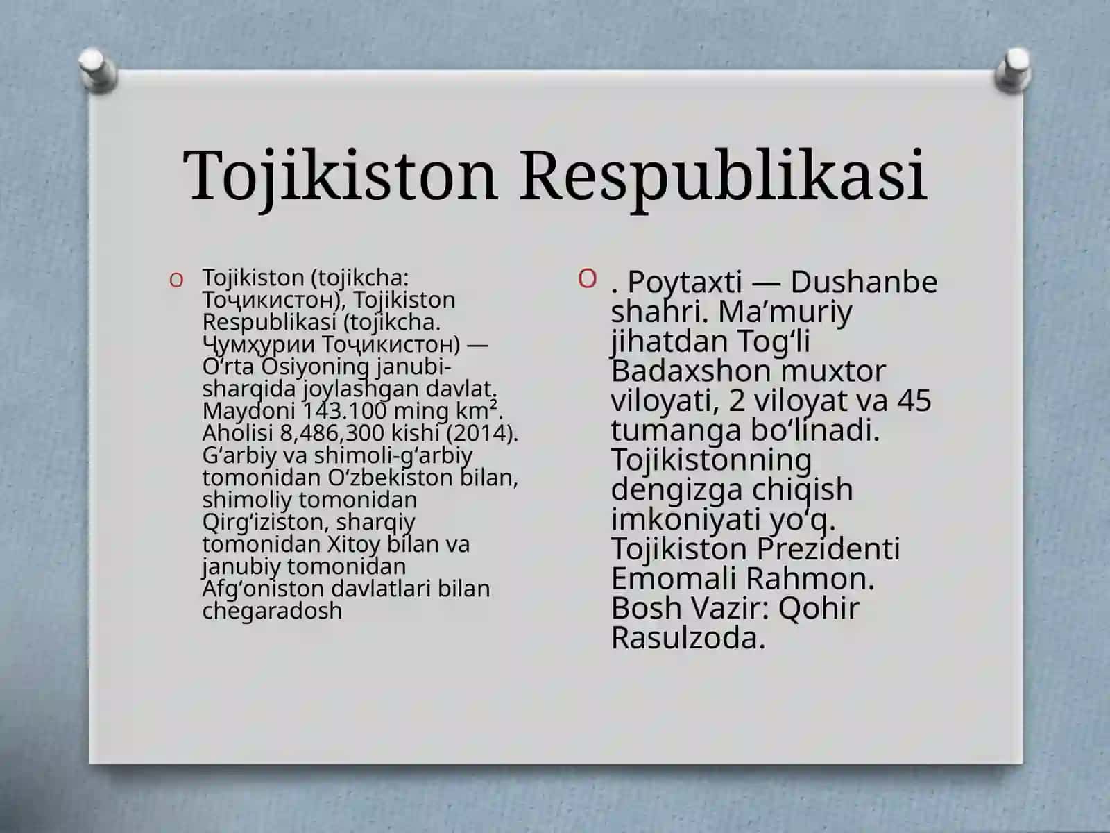 Tojikiston Respublikasi Bojxona siyosati 3