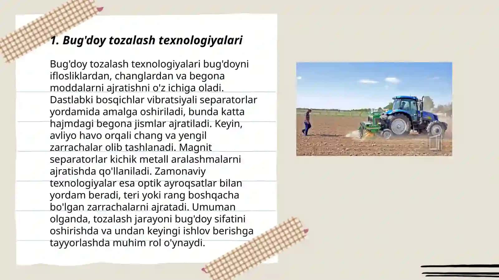Don mahsulotlariga dastlabki ishlov berish texnika va texnologiyalari 3