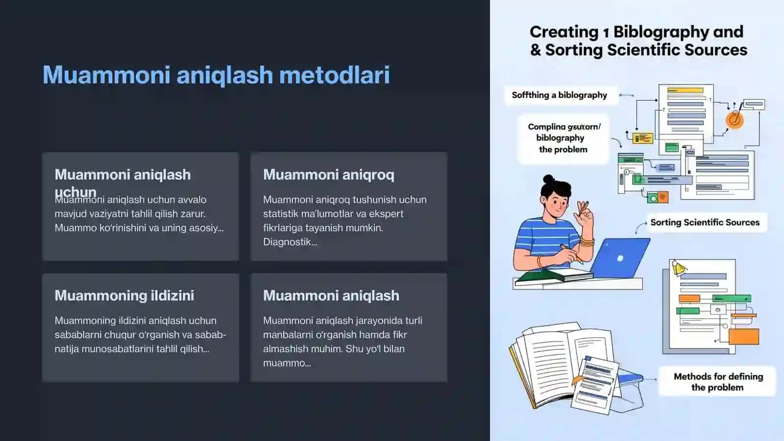 Muammoning bibliografiyasini tuzish va ilmiy manbalarni saralash 3