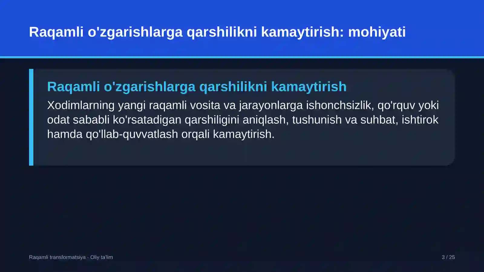 Charm-poyabzal sanoatida xodimlarning raqamli o'zgarishlarga qarshiligini kamaytirish 3