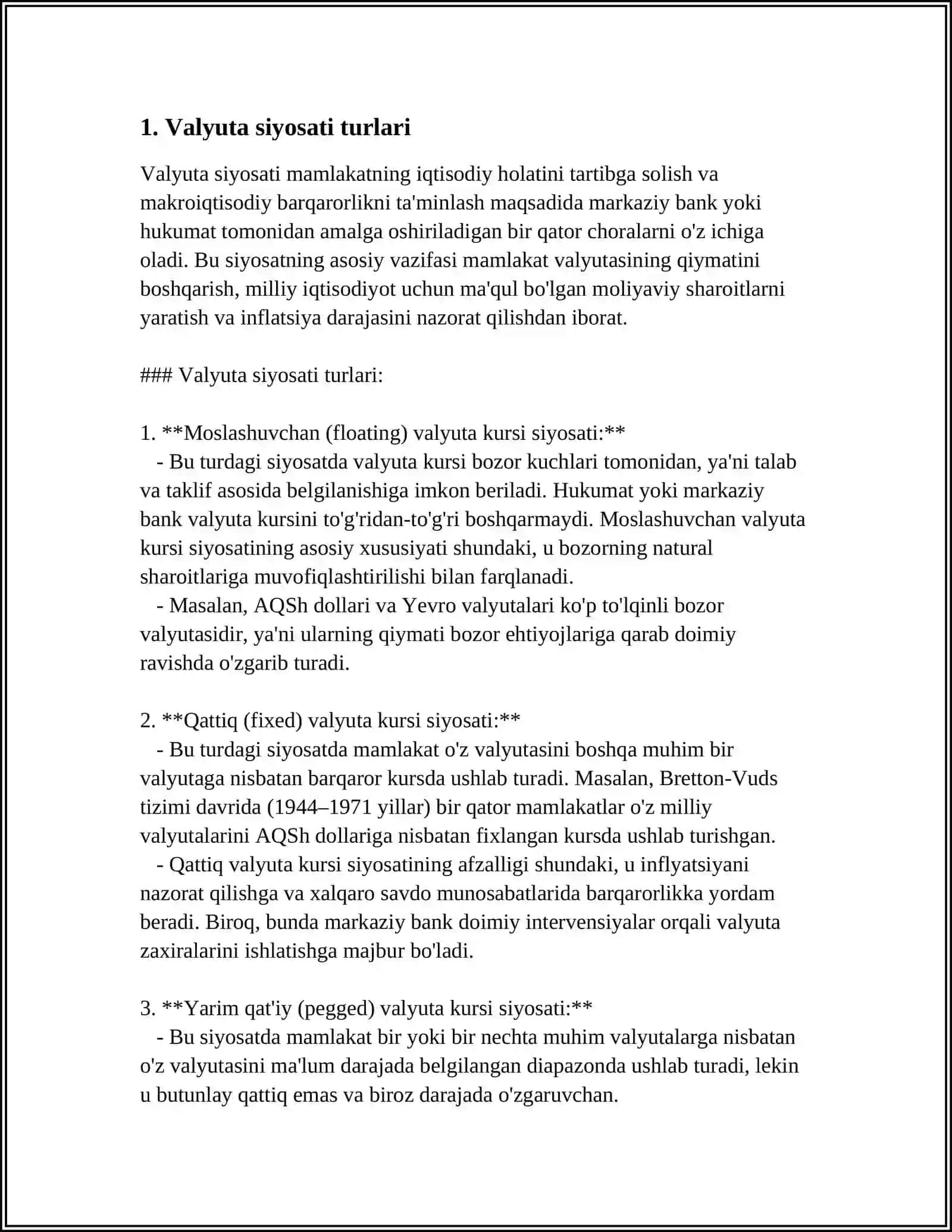VALYUTA SIYOSIY VA KIRIDIT TAVAKKALCHILIKLAR 3