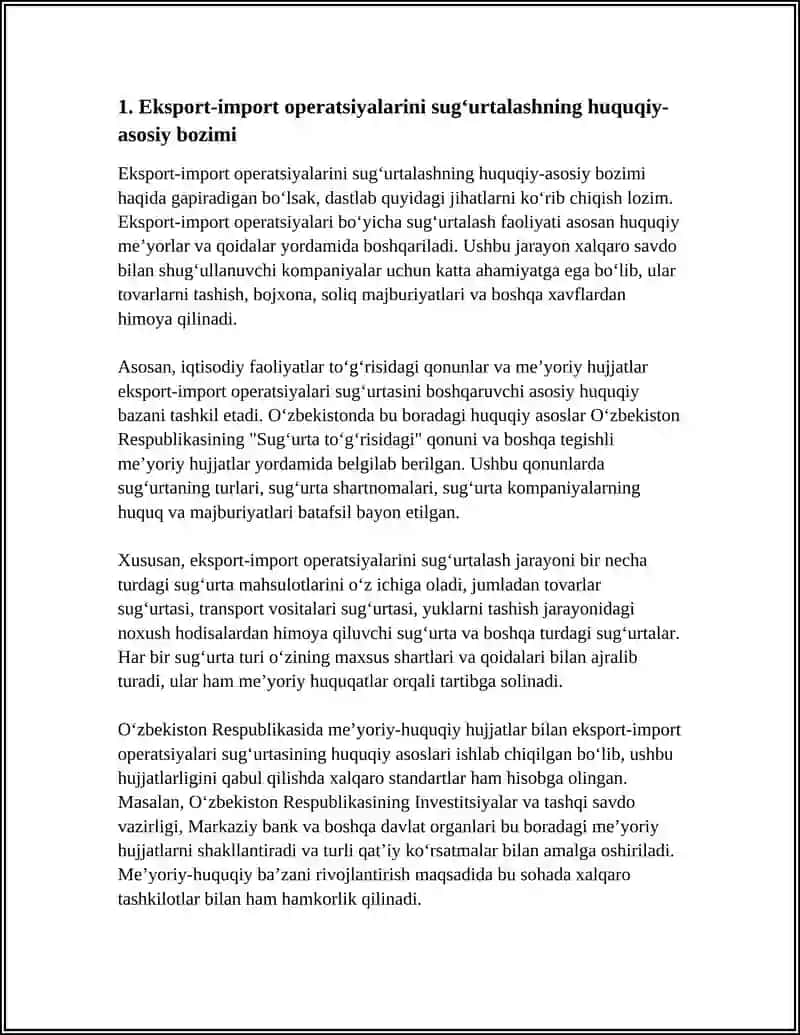 EKSPORT-IMPORT OPERATSIYALARINI SUG‘URTALASH MEXANIZMI VA UNI TAKOMILLASHTIRISH 3
