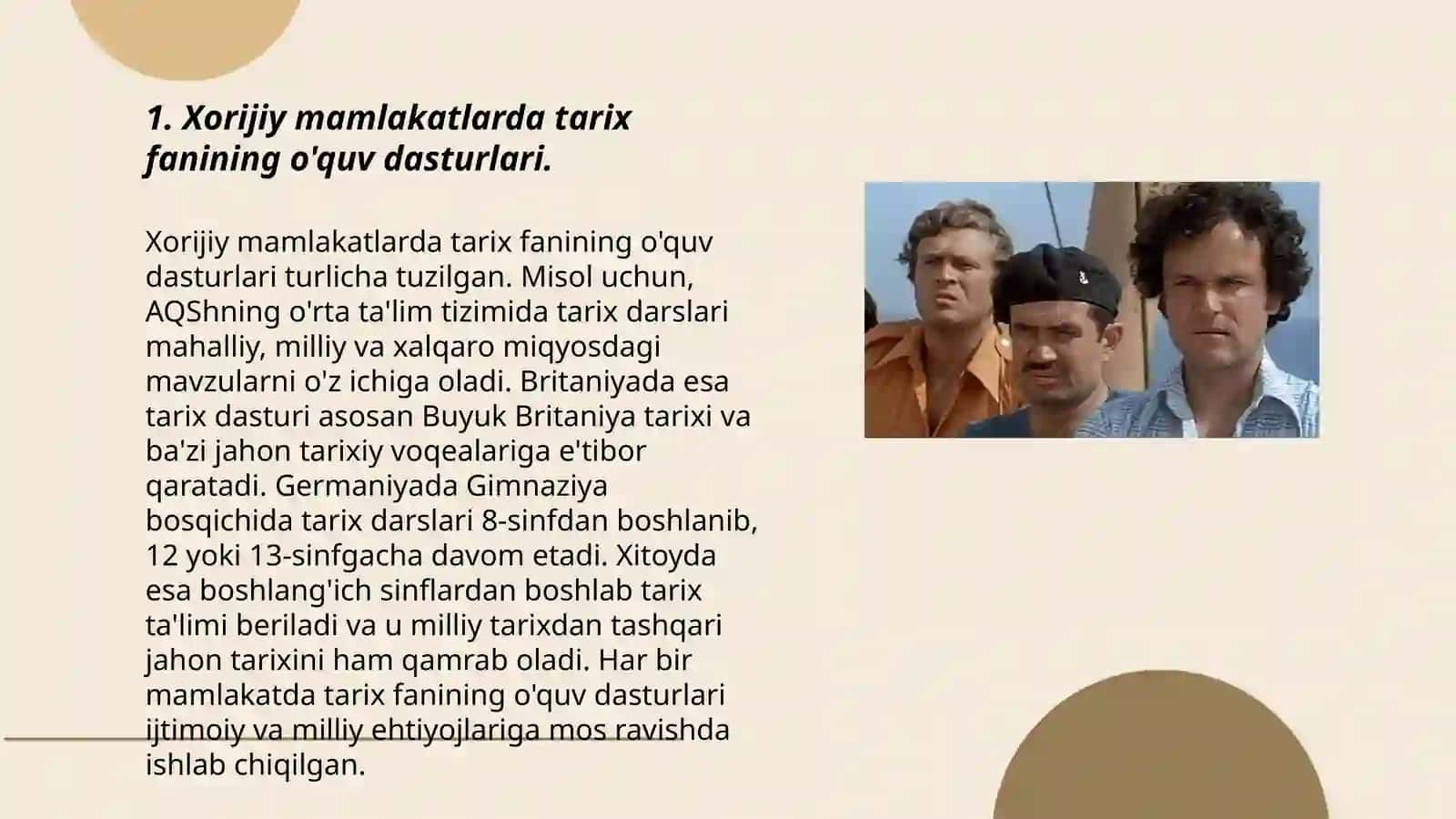 Xorijiy mamlakatlarda tarix fanining o'quv dasturlari 3