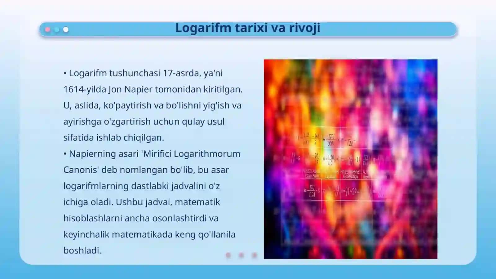 Logarifmik tenglamalar 3