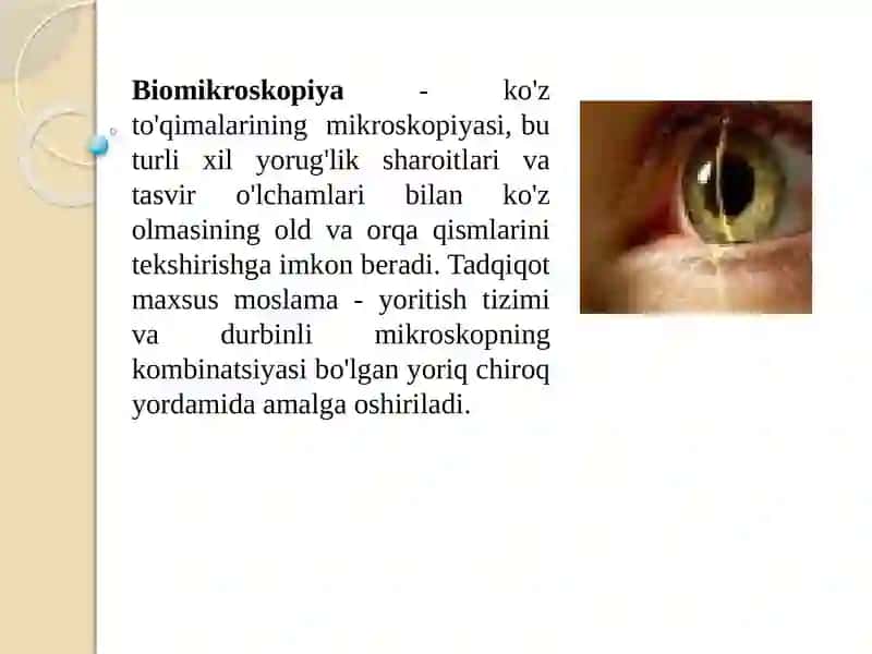 Oftalmologik uskunalar 3