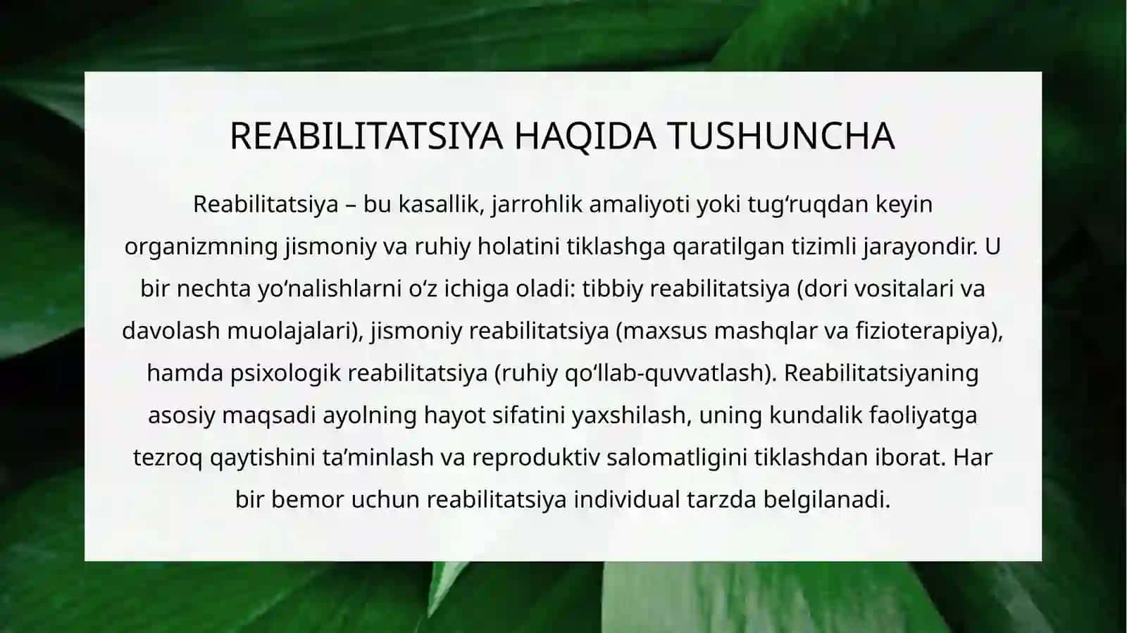 AKUSHERLIK VA GINEKOLOGIK KASALLIKLARDA REABILITATSIYA USULLARI 3