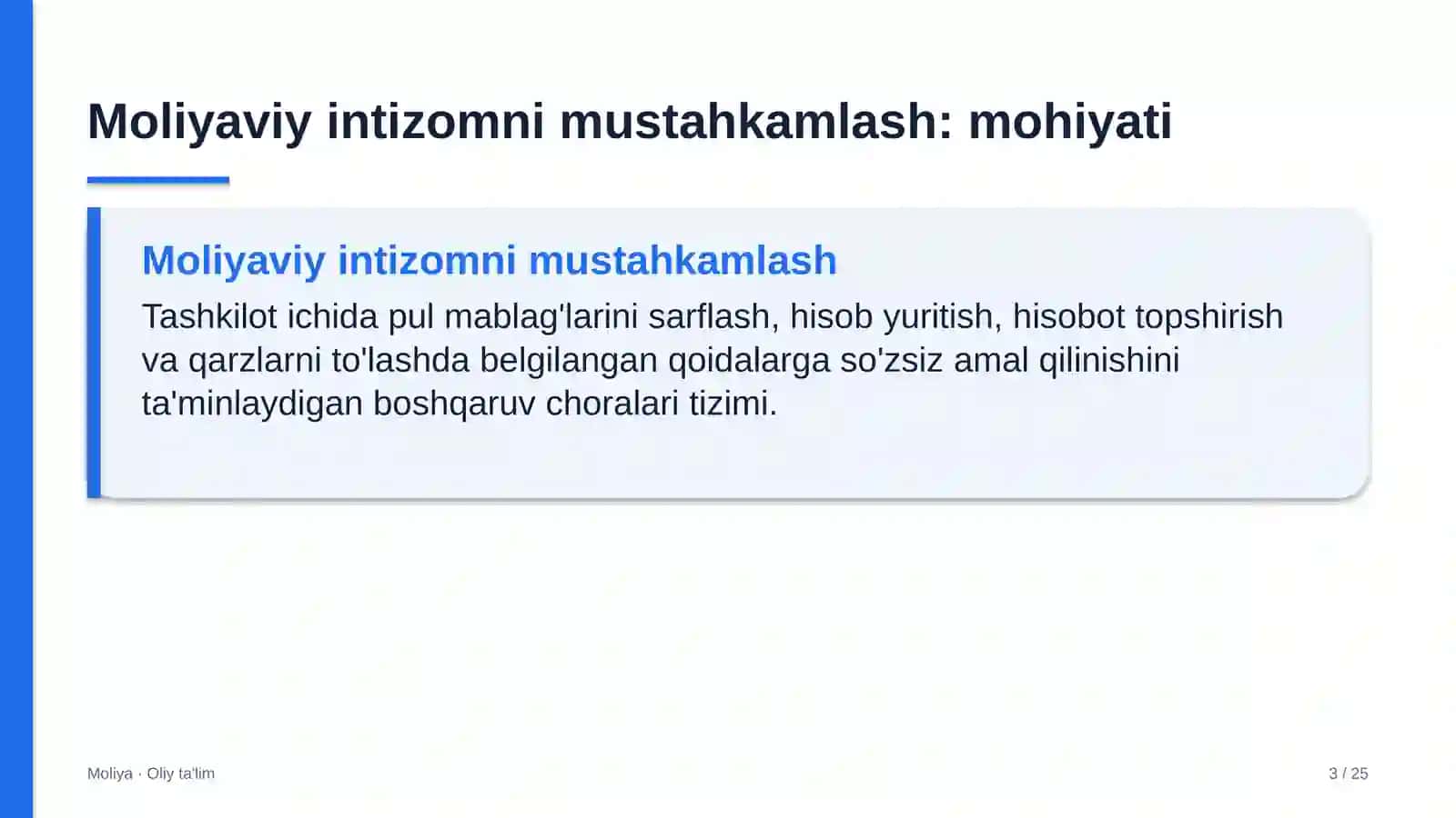 Koll-markazlarda moliyaviy intizomni mustahkamlash 3